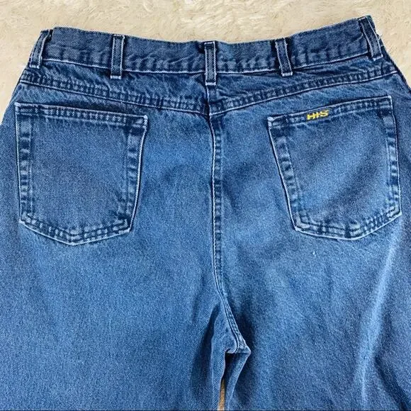 Vintage High Waist Mom Jeans Dark Wash 32" Waist - Picture 4 of 8